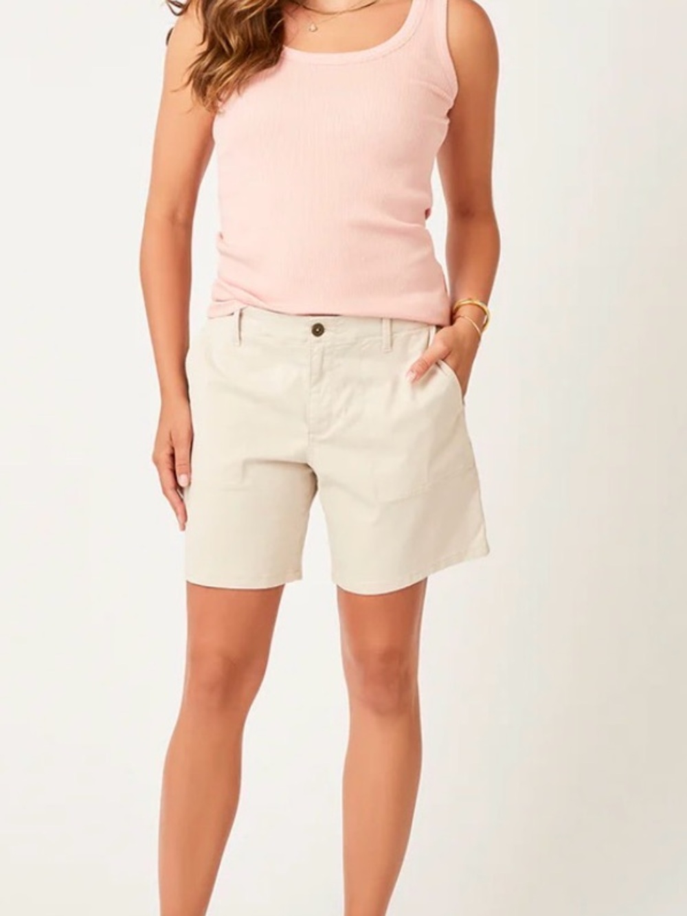 Women’s Lightweight Cream Casual Shorts